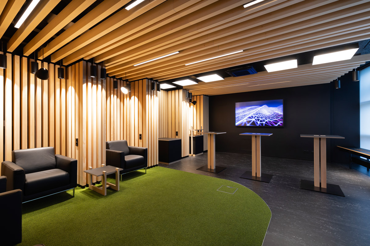 Öffentliche Bauten: Eine Science Lounge als Raum der Ruhe und willkommene räumliche Abwechslung.